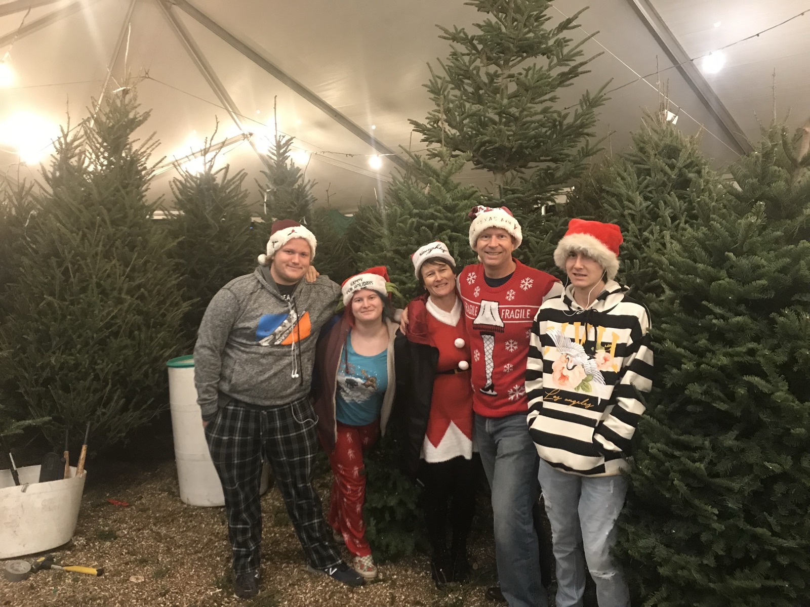 Emily with her family at Christmas